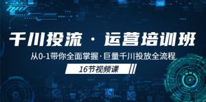 千川投流·运营培训班：从0-1带你全面掌握·巨量千川投放全流程-逍遥游