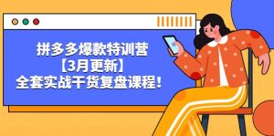 拼多多爆款特训营【3月更新】，全套实战干货复盘课程-逍遥游