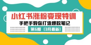 小红书涨粉变现特训·第6期，手把手教你打造爆款笔记（3月新课）-逍遥游