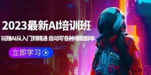 2023最新AI培训班:玩赚AI从入门到精通 自动写各种爆款脚本 (4月26更新)-逍遥游