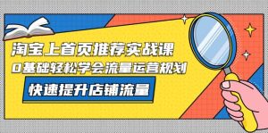 淘宝上首页/推荐实战课：0基础轻松学会流量运营规划，快速提升店铺流量-逍遥游