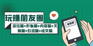玩赚朋友圈系统课：定位篇+形象篇+内容篇+文案篇+引流篇+成交篇-逍遥游