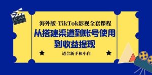 海外版-TikTok影视全套课程：从搭建渠道到账号使用到收益提现 小白可操作-逍遥游