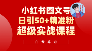 小红书图文号日引50+精准流量,超级实战的小红书引流课,非常适合新手-逍遥游