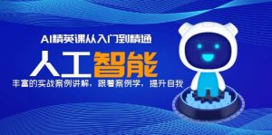 AI精英课从入门到精通,丰富的实战案例讲解,跟着案例学,提升自我-逍遥游