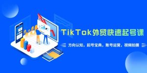 TikTok/外贸·快速起号课，方向认知，起号宝典，账号运营，视频拍摄(33节)-逍遥游