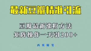 矩阵操作,一天引流200+,23年最新的豆瓣引流方法!-逍遥游