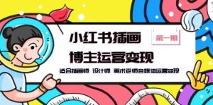 小红书插画博主运营变现-第1期，适合插画师 设计师 美术老师自媒体运营变现-逍遥游