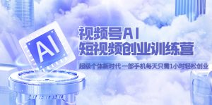 视频号AI短视频创业训练营 超级个体新时代 一部手机每天只需1小时轻松创业-逍遥游