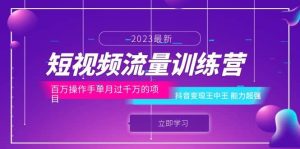 短视频流量训练营：百万操作手单月过千万的项目：抖音变现王中王 能力超强-逍遥游