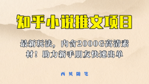 最近外面卖980的小说推文变现项目:新玩法更新,更加完善,内含2500G素材-逍遥游
