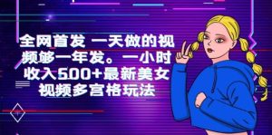 全网首发 一天做的视频够一年发。一小时收入500+最新美女视频多宫格玩法-逍遥游