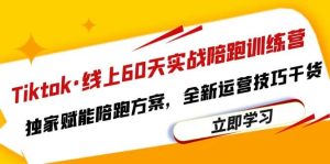 Tiktok·线上60天实战陪跑训练营，独家赋能陪跑方案，全新运营技巧干货-逍遥游