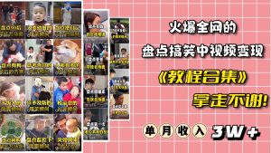 火爆抖音的搞笑盘点中视频项目 （附全套素材包+工具礼包）-逍遥游