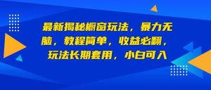最新揭秘橱窗玩法,暴力无脑,收益必翻,玩法长期套用,小白可入-逍遥游