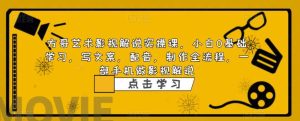 影视解说实战课,小白0基础 写文案 配音 制作全流程 一部手机做影视解说-逍遥游
