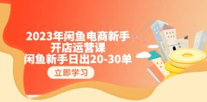 2023年闲鱼电商新手开店运营课:闲鱼新手日出20-30单(18节-实战干货)-逍遥游