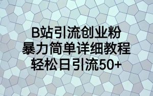 B站引流创业粉，暴力简单详细教程，轻松日引流50+-逍遥游