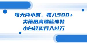 每天两小时，收入500+，卖莆田高端篮球鞋，小白轻松月入过万（教程+素材）-逍遥游
