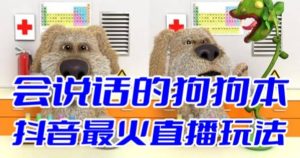抖音无人直播玩法会说话的狗狗本弹幕礼物互动小游戏（游戏软件+开播教程）-逍遥游