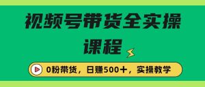 收费1980的视频号带货保姆级全实操教程,0粉带货-逍遥游