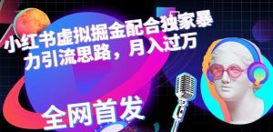 小红书虚拟掘金配合独家首发暴力引流思路，月入过万【揭秘】-逍遥游