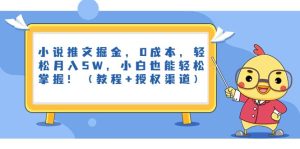 小说推文掘金,0成本,轻松月入5W,小白也能轻松掌握!(教程+授权渠道)-逍遥游