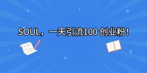 SOUL，一天引流100 创业粉-逍遥游