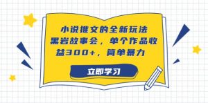 小说推文的全新玩法，黑岩故事会，单个作品收益300+，简单暴力-逍遥游
