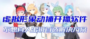 首款AI视频动捕虚拟辅助直播产品【不想真人出镜就用虚拟形象替代】-逍遥游