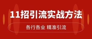 精准引流术：11招引流实战方法，让你私域流量加到爆（11节课完整版）-逍遥游