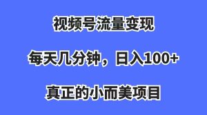 视频号流量变现，每天几分钟，收入100+，真正的小而美项目-逍遥游