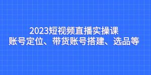 2023短视频直播实操课，账号定位、带货账号搭建、选品等-逍遥游