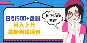 日引500+色粉轻松月入上万九月份最新男粉项目（附753G素材）-逍遥游