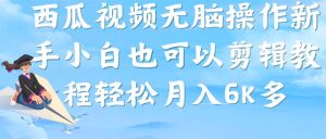 西瓜视频搞笑号，无脑操作新手小白也可月入6K-逍遥游