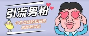 引流男粉+小白也能暴力变现的思路与实操【揭秘】-逍遥游