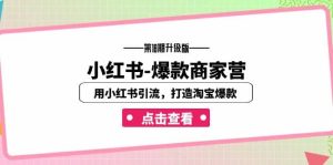 小红书-爆款商家营【第18期升级版】用小红书引流,打造淘宝爆款(16节课)-逍遥游