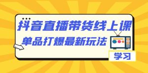 抖音·直播带货线上课，单品打爆最新玩法（12节课）-逍遥游