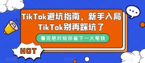TikTok·避坑指南,新手入局Tk别再踩坑了(10节课)-逍遥游