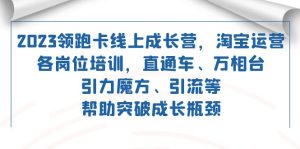 2023领跑·卡 线上成长营 淘宝运营各岗位培训 直通车 万相台 引力魔方 引流-逍遥游