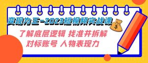 变现·为王-2023短视频实战课 了解底层逻辑 找准并拆解对标账号 人物表现力-逍遥游