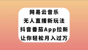 网易云音乐无人直播新玩法，抖音番茄APP拉新，让你轻松月入过万-逍遥游