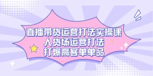 直播带货运营打法实操课，人货场运营打法，打爆高客单单品-逍遥游