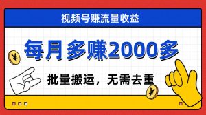 视频号流量分成，不用剪辑，有手就行，轻松月入2000+-逍遥游