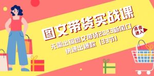 图文带货实战课：无需出镜图文带货2023新风口，快速出爆款（33节）-逍遥游
