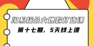 淘系标品大爆款打造课-第十七期，5天线上课-逍遥游