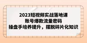 2023短视频实战落地课,账号爆款流量密码,操盘手培养提升,摆脱碎片化知识-逍遥游