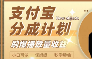 日入2000+的支付宝分成计划，刷爆播放量收益-逍遥游