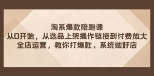 淘系爆款陪跑课 从选品上架操作链接到付费放大 全店运营 打爆款 系统做好店-逍遥游