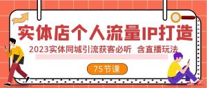 实体店个人流量IP打造 2023实体同城引流获客必听 含直播玩法（75节完整版）-逍遥游